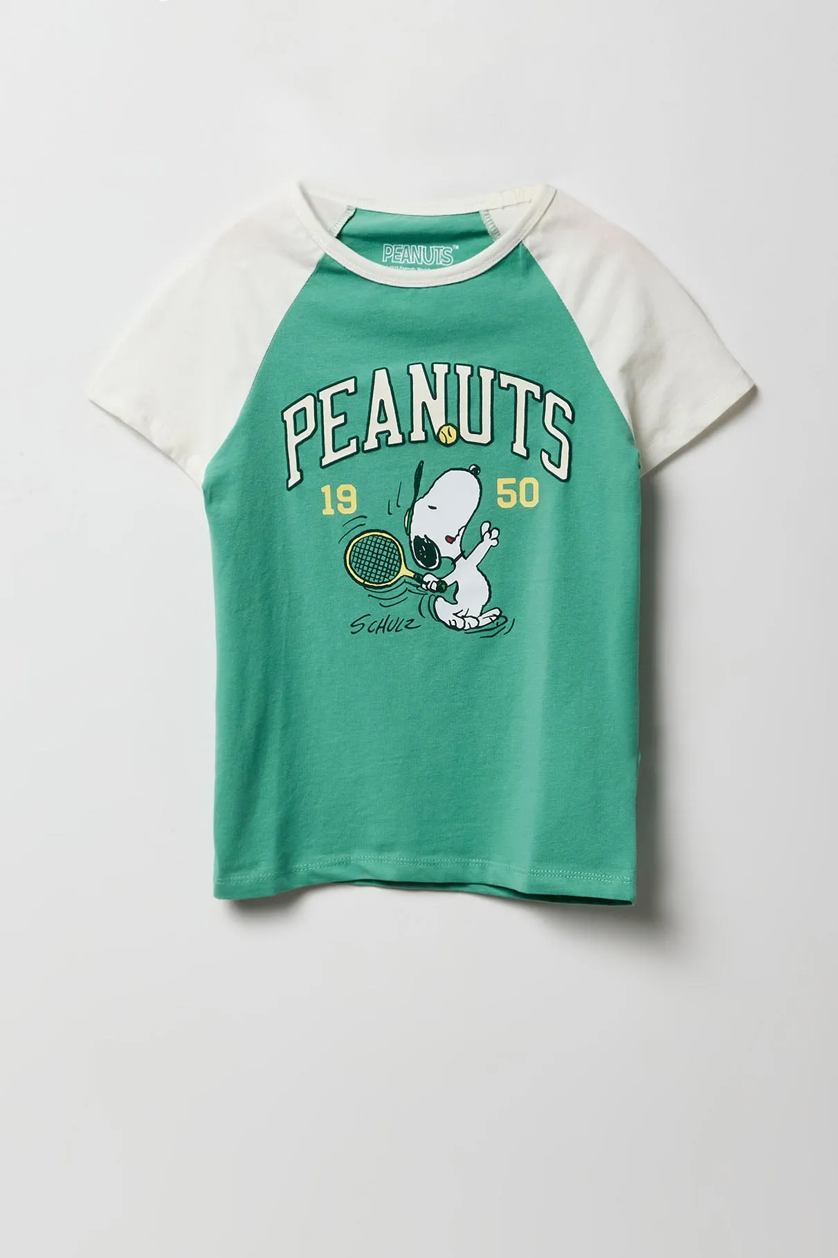 T-shirt raglan à imprimé Peanuts pour fille sold by Urban Planet