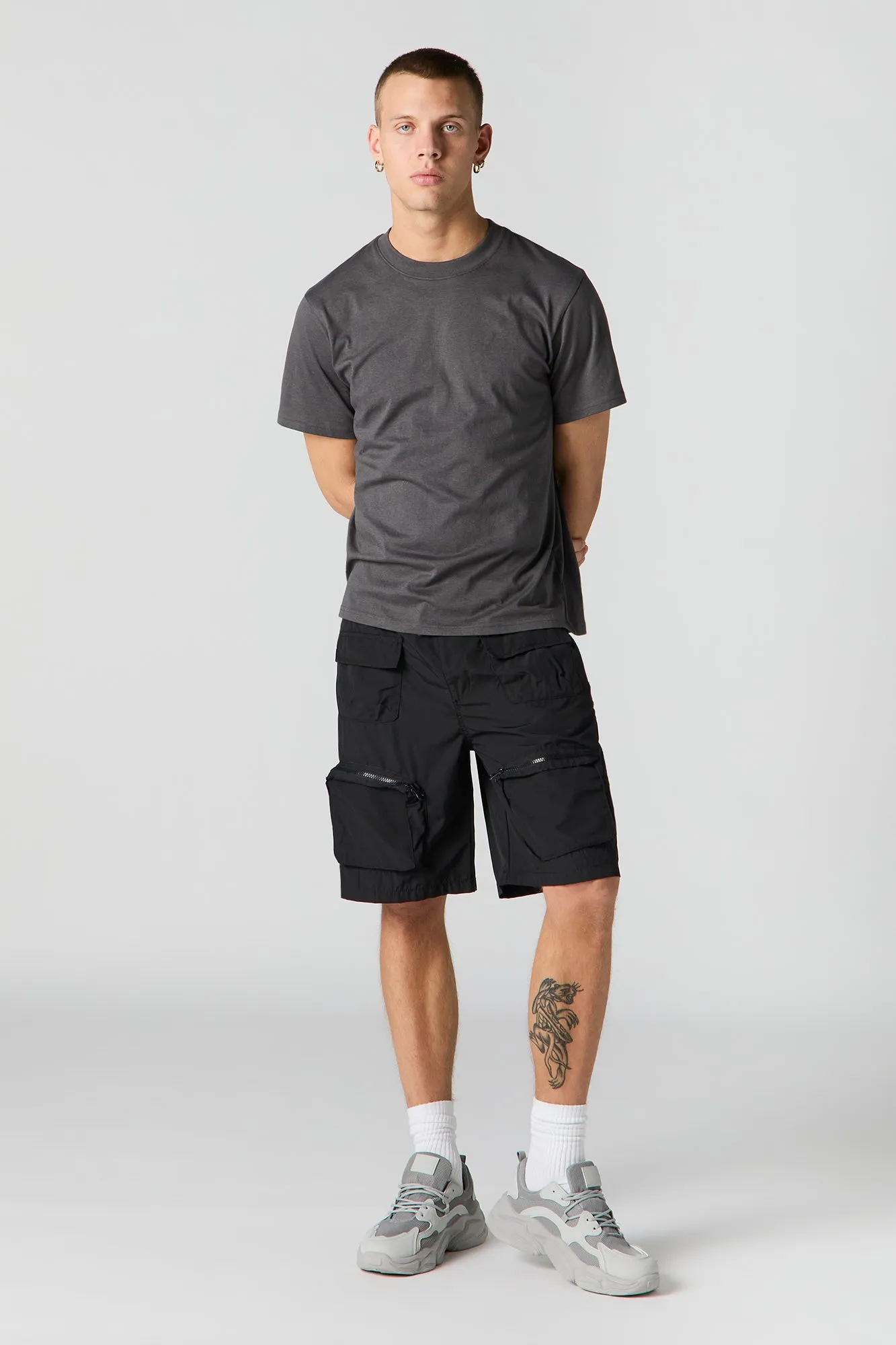Zipper Pocket Drawstring Cargo Short sold by Urban Planet product image thumbnail 5