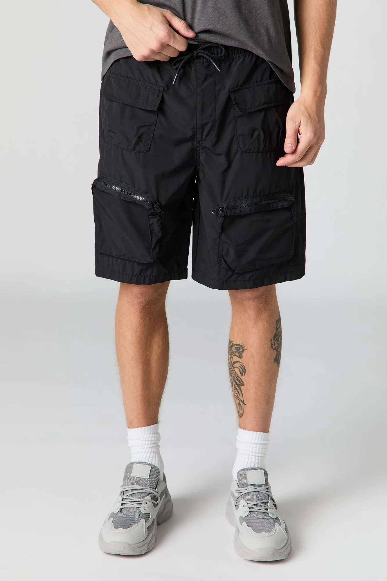 Zipper Pocket Drawstring Cargo Short sold by Urban Planet product image thumbnail 4