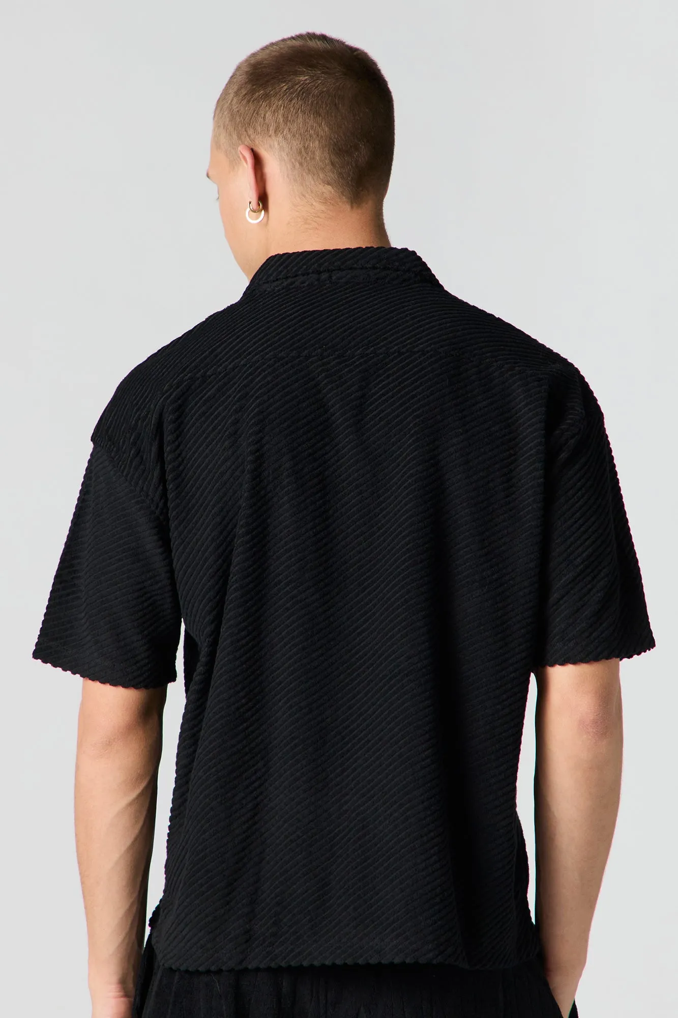 Ribbed Knit Zip-Up Short Sleeve Top sold by Urban Planet product image thumbnail 5