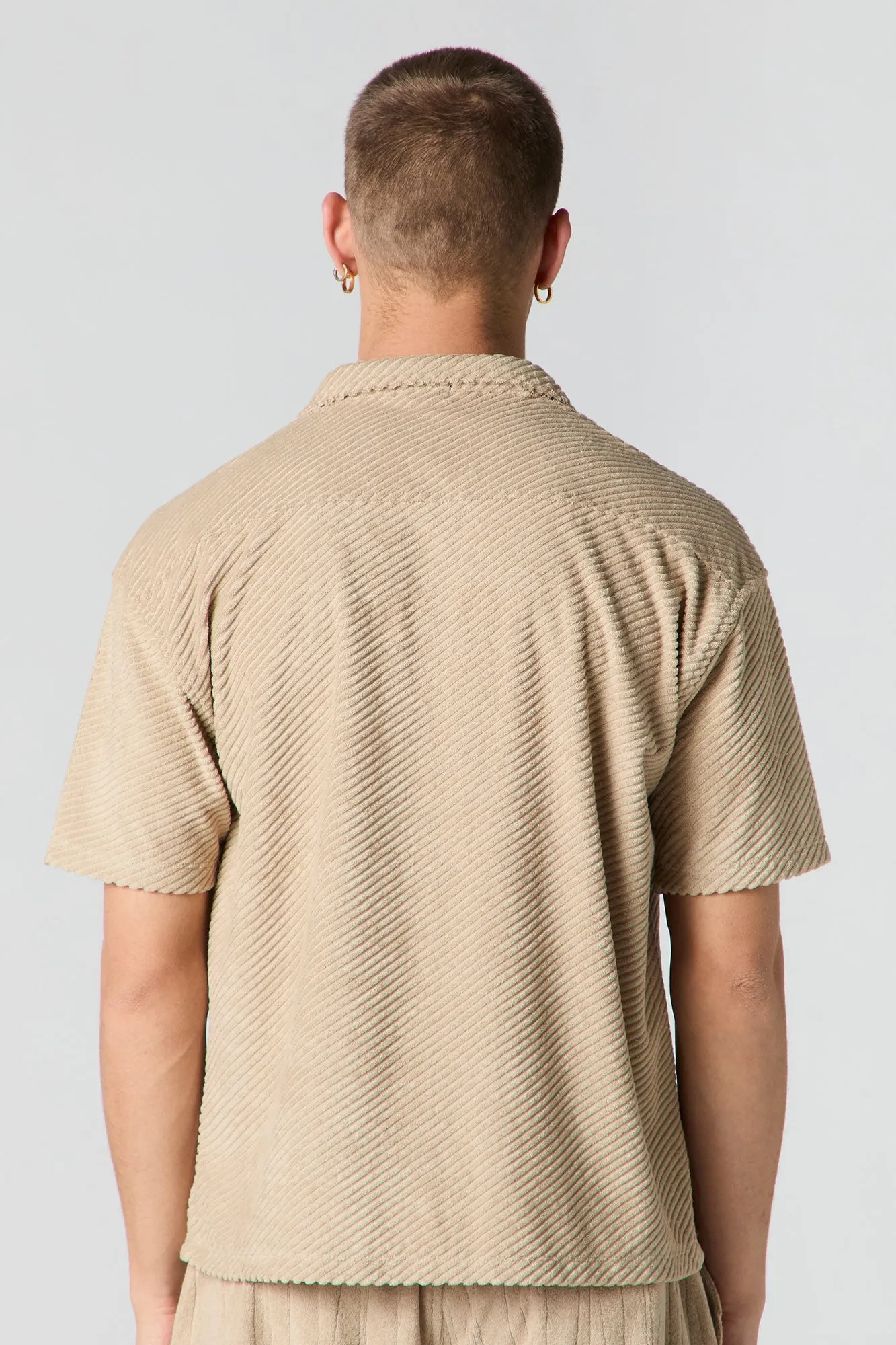 Haut en tricot côtelé à manches courtes avec fermeture à glissière sold by Urban Planet product image thumbnail 2