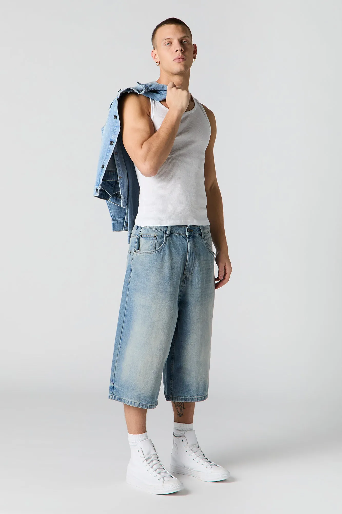 Vintage Wash Denim Jort sold by Urban Planet product image thumbnail 2