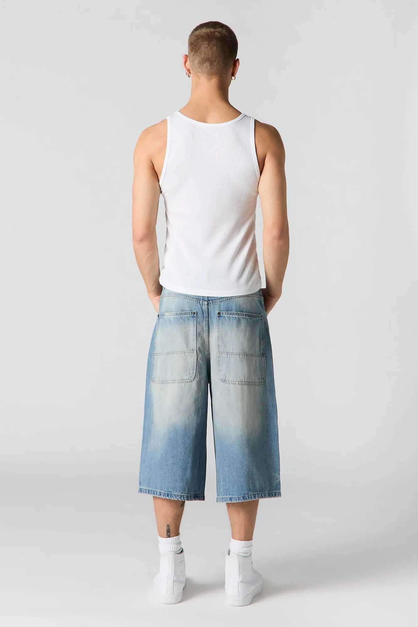 Vintage Wash Denim Jort sold by Urban Planet product image thumbnail 3