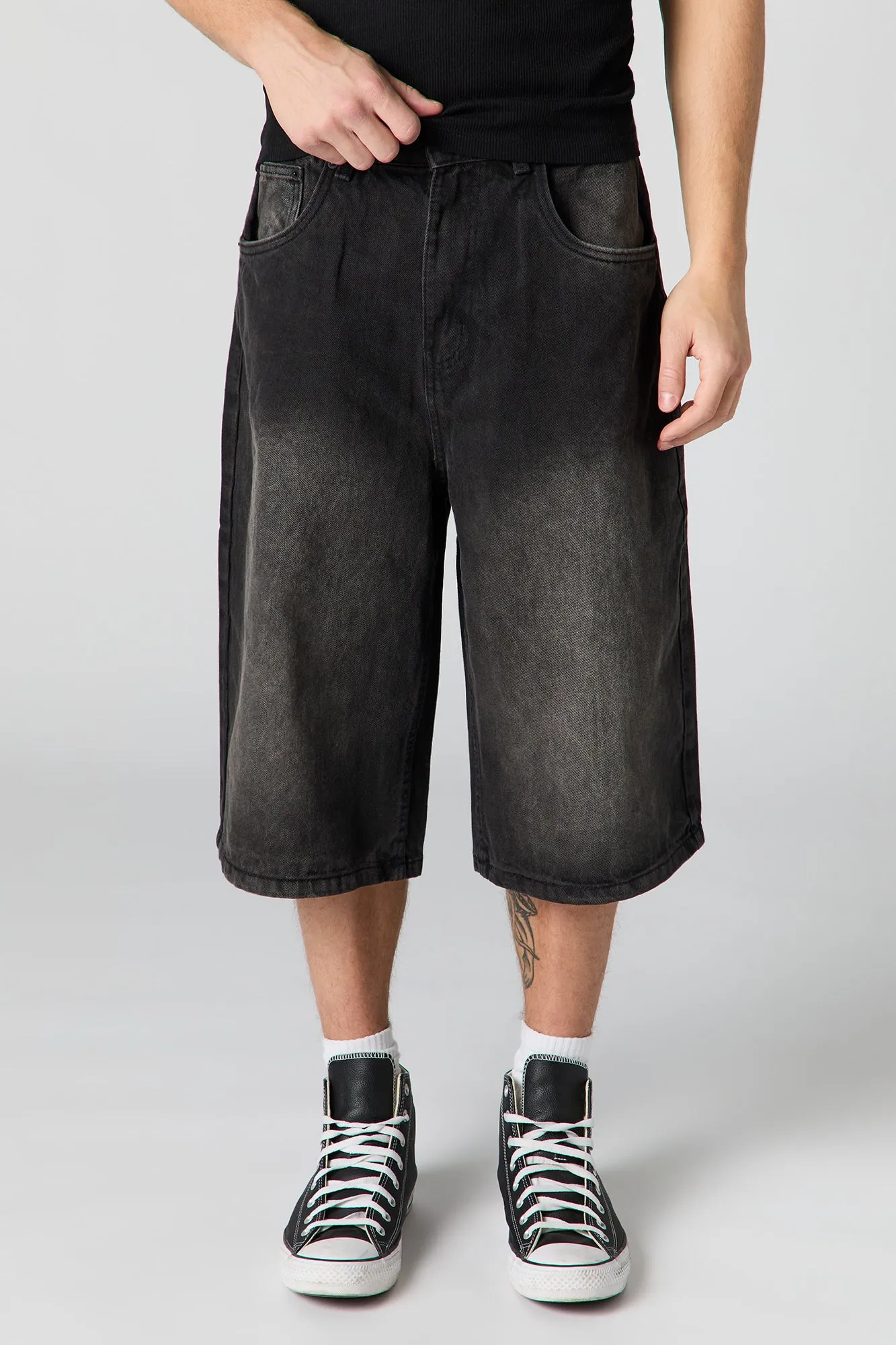 Vintage Wash Denim Jort sold by Urban Planet product image thumbnail 5