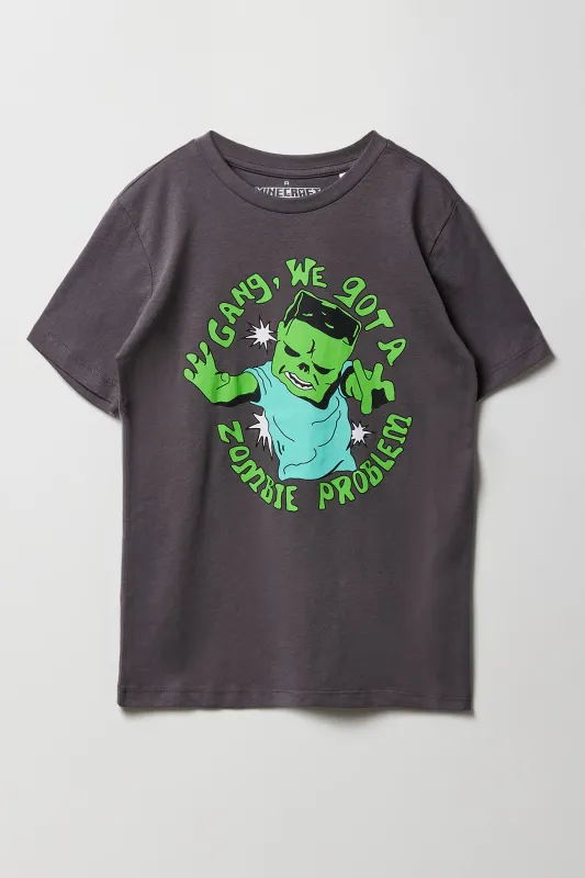 Boys Minecraft Zombie Problem Graphic T-Shirt sold by Urban Planet
