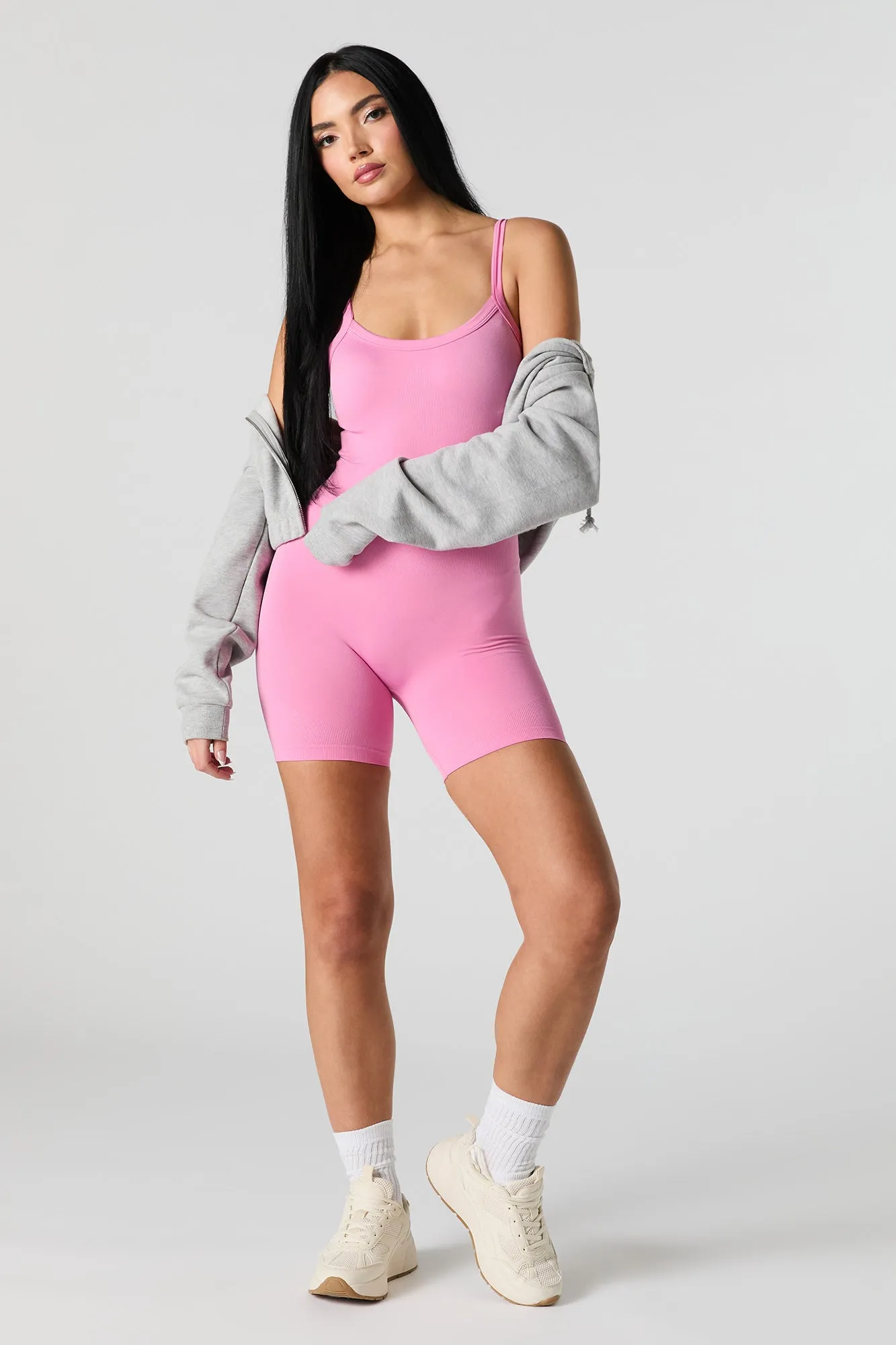 Combi-short sans couture à encolure dégagée sold by Urban Planet product image thumbnail 3