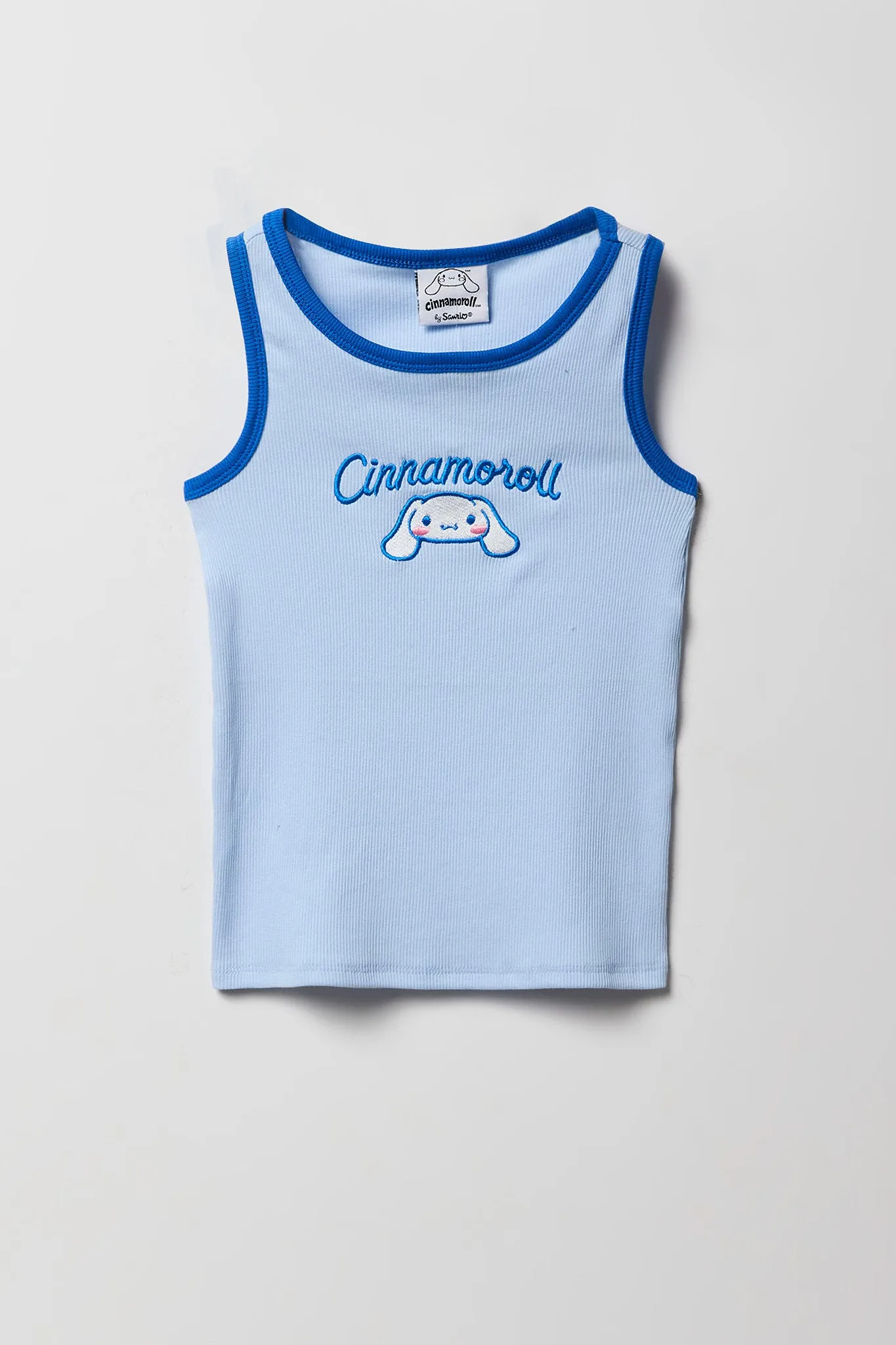 Girls Cinnamoroll Embroidered Ribbed Tank sold by Urban Planet