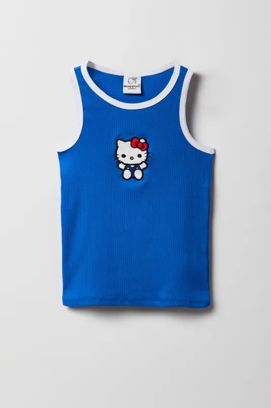 Débardeur côtelé avec motif brodé Hello Kitty pour fille made by Urban Planet