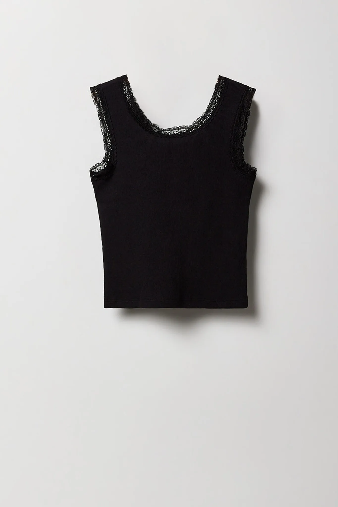 Débardeur henley côtelé avec liséré de dentelle pour fille sold by Urban Planet product image thumbnail 4