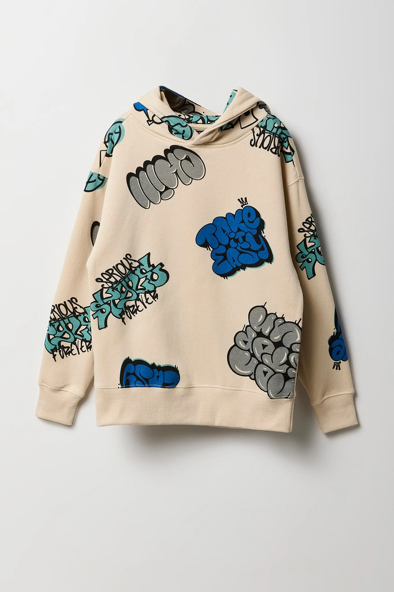 Haut à capuchon à imprimé graffitis pour enfants sold by Urban Planet