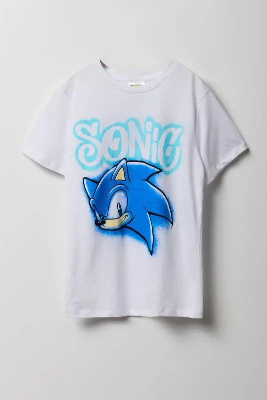 T-shirt à imprimé Sonic Graffiti pour enfants sold by Urban Planet