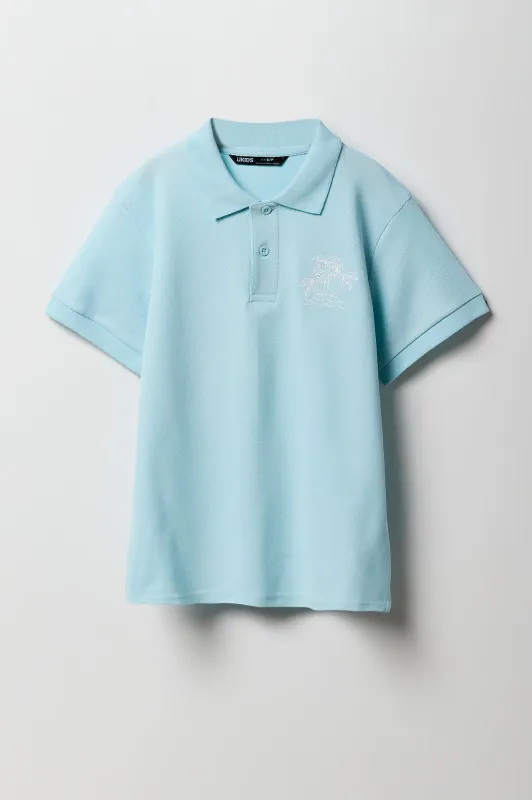 Polo avec motif brodé Palmier pour garçon sold by Urban Planet