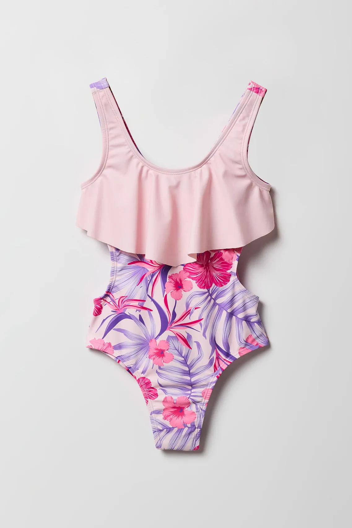 Maillot de bain une-pièce fleuri avec découpes pour fille sold by Urban Planet