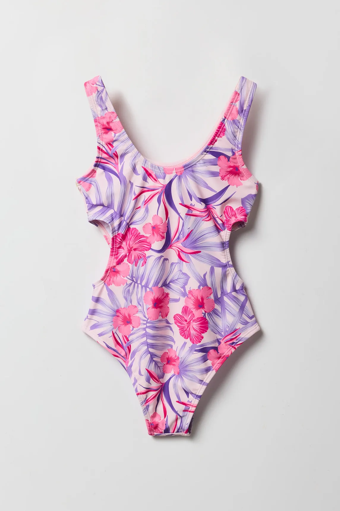Maillot de bain une-pièce fleuri avec découpes pour fille sold by Urban Planet product image thumbnail 2