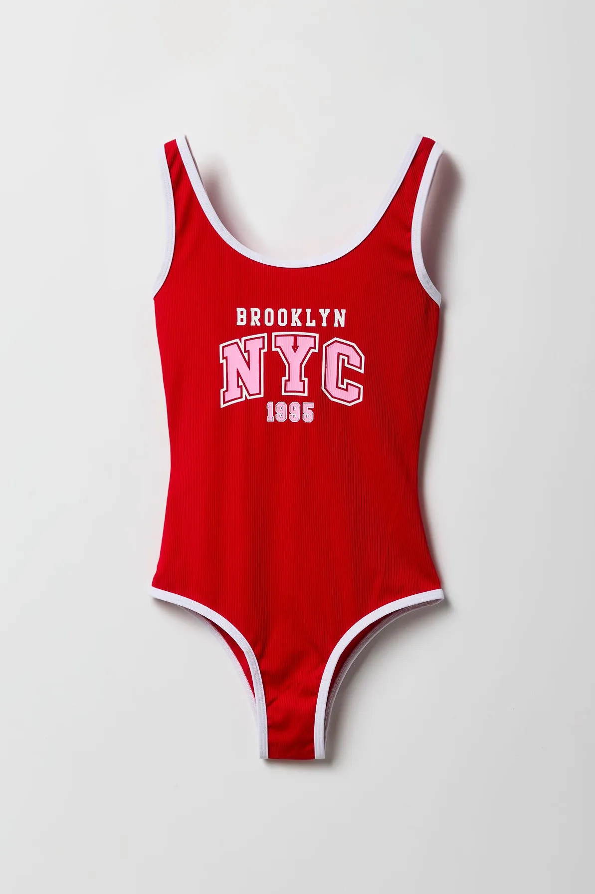 Girls Graphic Ribbed One Piece Swimsuit sold by Urban Planet product image thumbnail 5