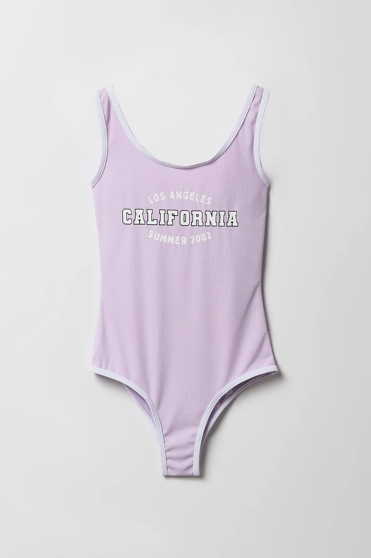 Girls Graphic Ribbed One Piece Swimsuit sold by Urban Planet product image thumbnail 3