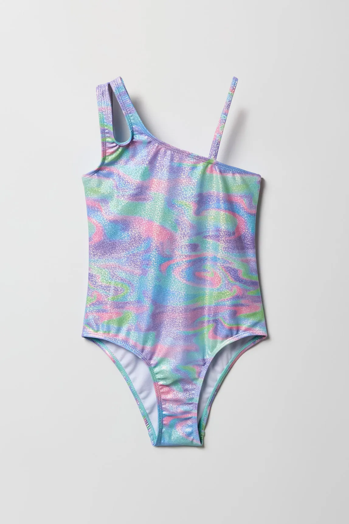 Maillot de bain une-pièce à épaule unique chatoyant pour fille sold by Urban Planet