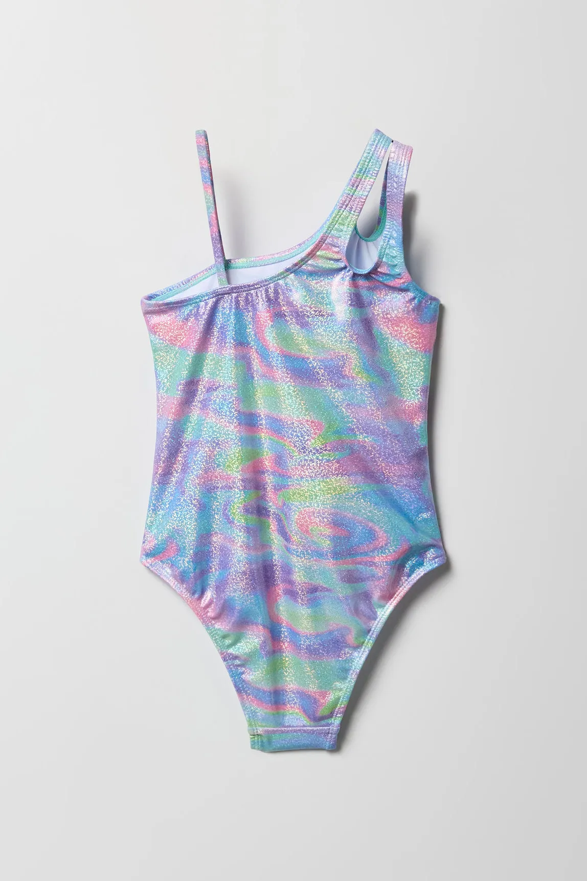 Maillot de bain une-pièce à épaule unique chatoyant pour fille sold by Urban Planet product image thumbnail 2