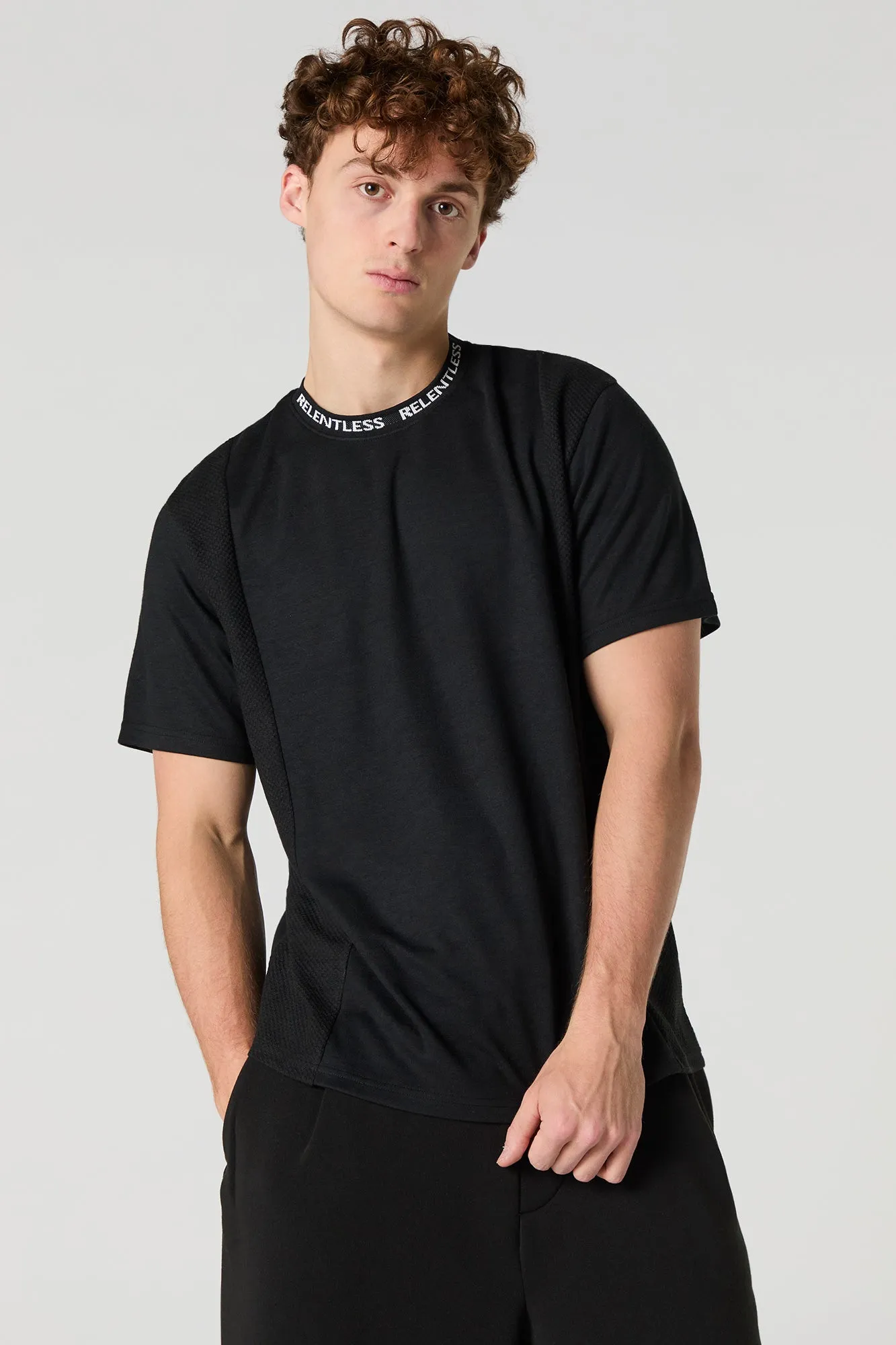 Relentless Jacquard Knit Textured T-Shirt sold by Urban Planet product image thumbnail 5