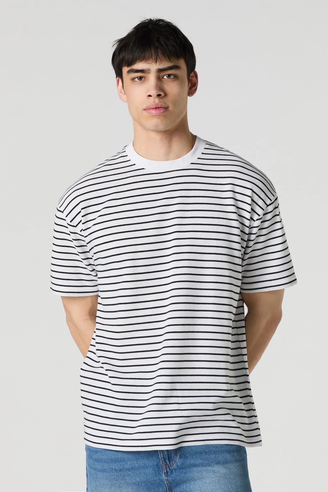 Striped Relaxed T-Shirt sold by Urban Planet product image thumbnail 4