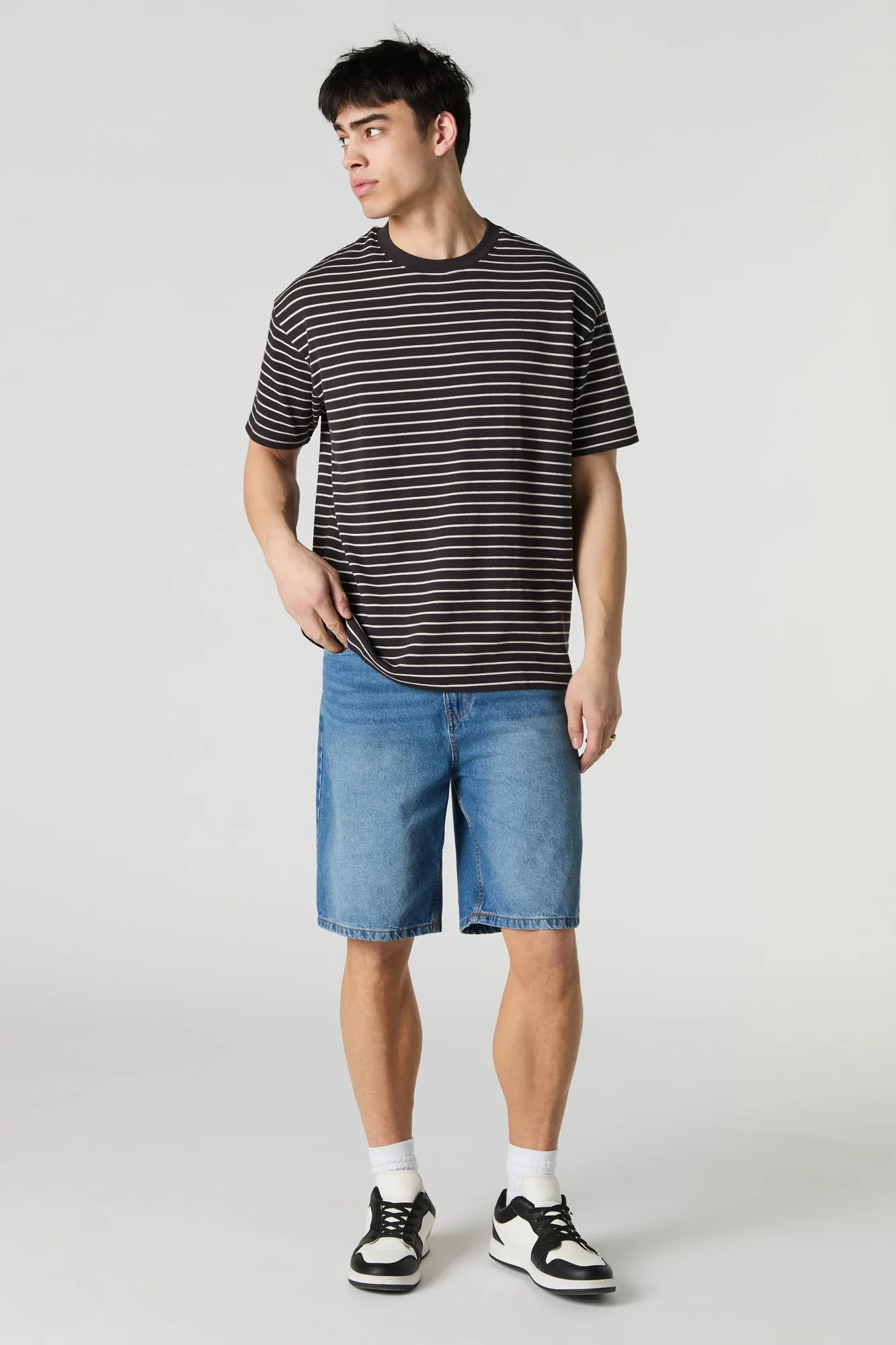 T-shirt ample rayé sold by Urban Planet product image thumbnail 3