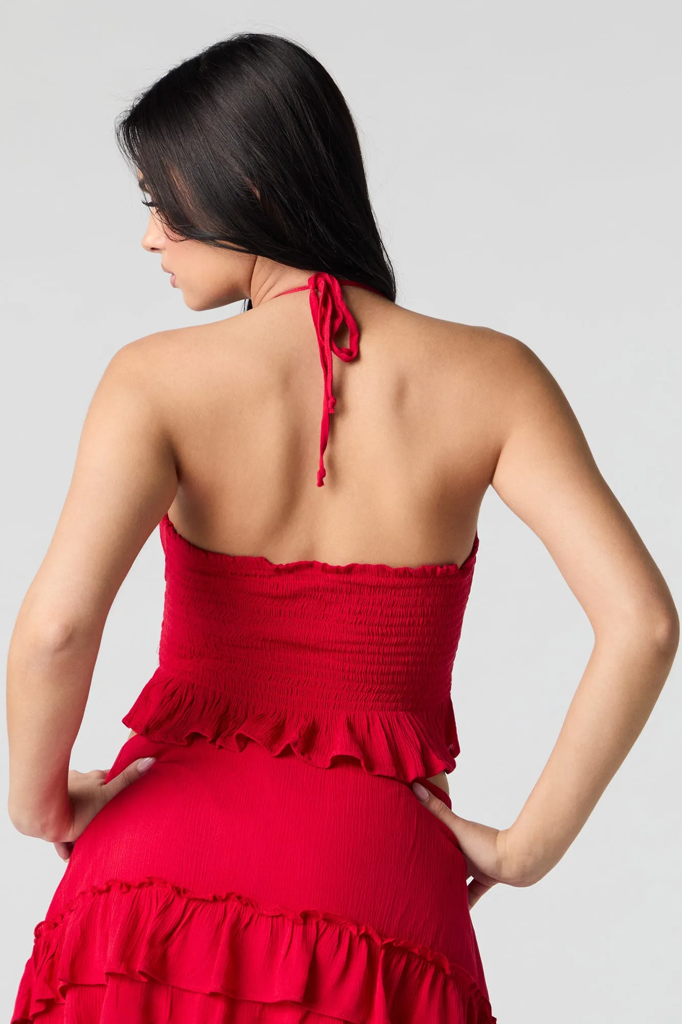 Camisole bain-de-soleil plissée à encolure en coeur sold by Urban Planet product image thumbnail 2