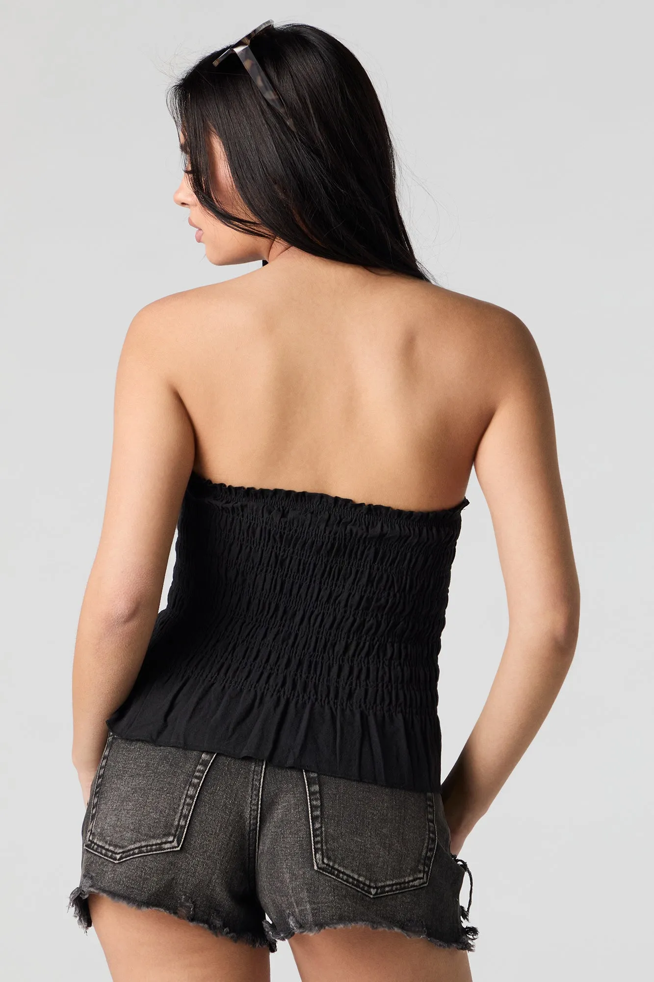 Smocked Peplum Tube Top sold by Urban Planet product image thumbnail 5