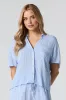 Crinkle Oversized Button-Up Top sold by Urban Planet