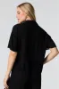 Crinkle Oversized Button-Up Top sold by Urban Planet