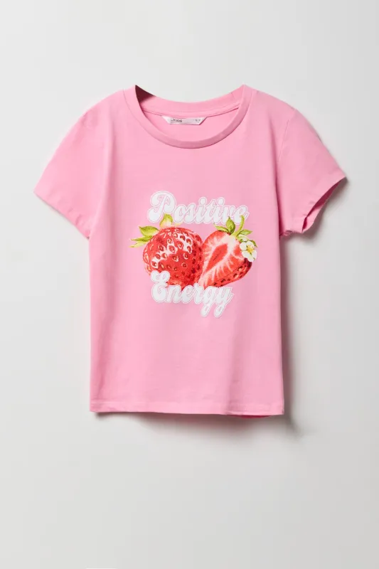 T-shirt à imprimé Positive Energy pour fille sold by Urban Planet