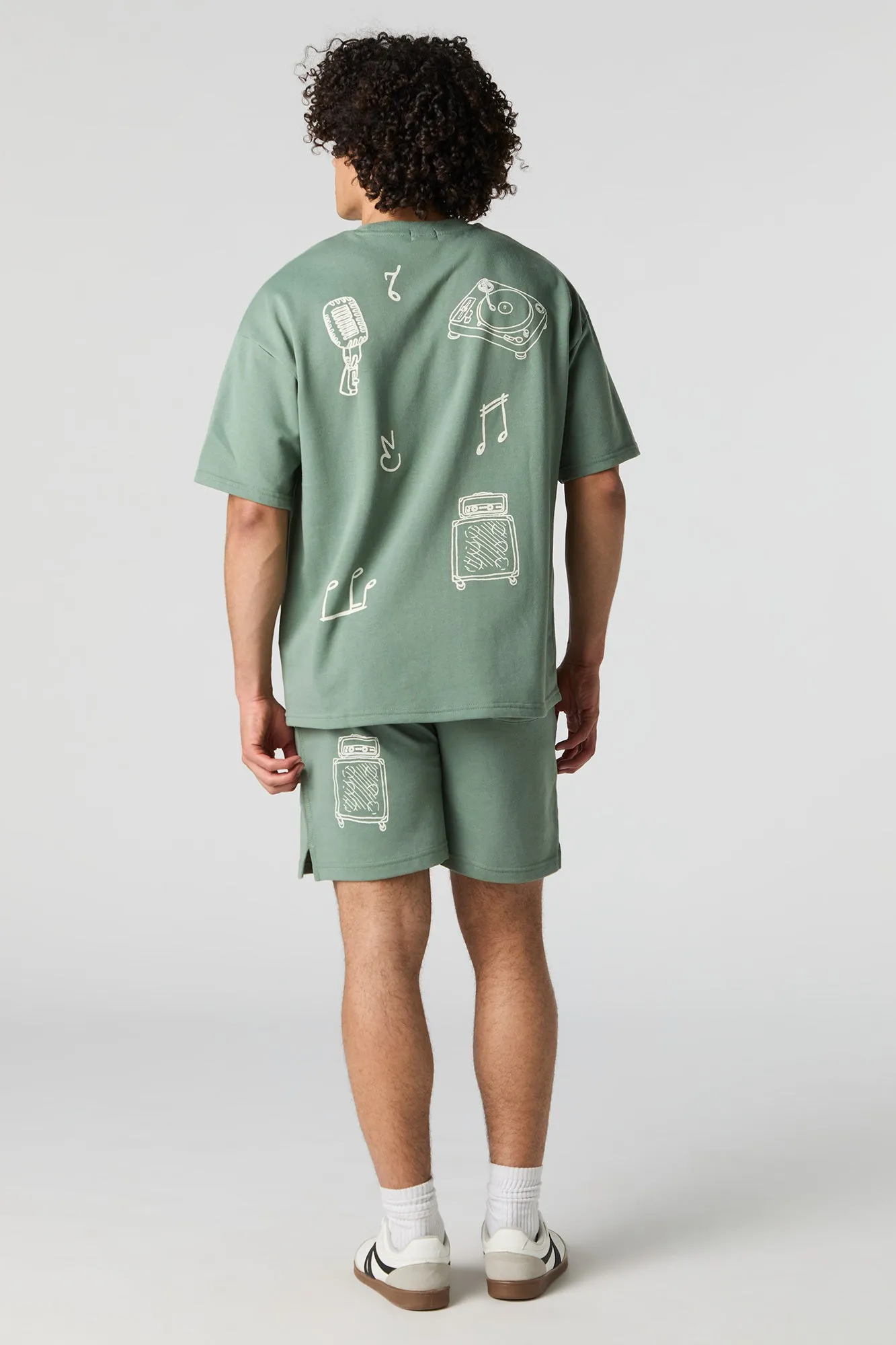 French Terry Music Print Short sold by Urban Planet product image thumbnail 3