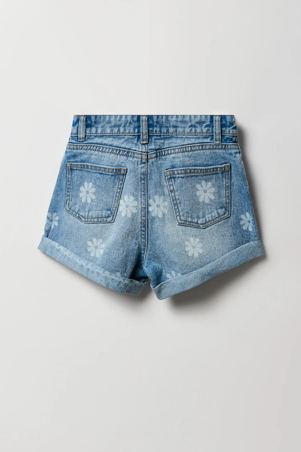 Girls Daisy Print High Rise Mom Short sold by Urban Planet product image thumbnail 2