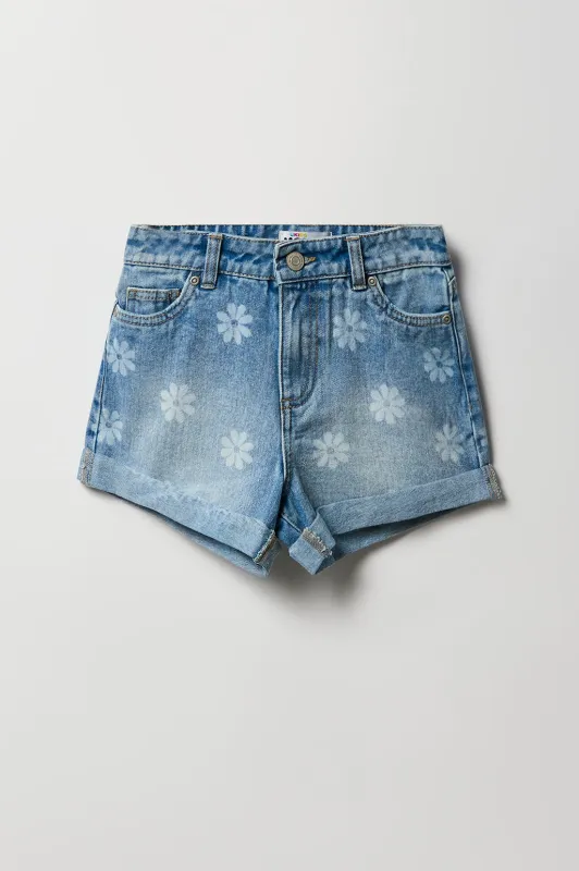 Short « mom » à taille haute avec motif brodé Marguerite sold by Urban Planet
