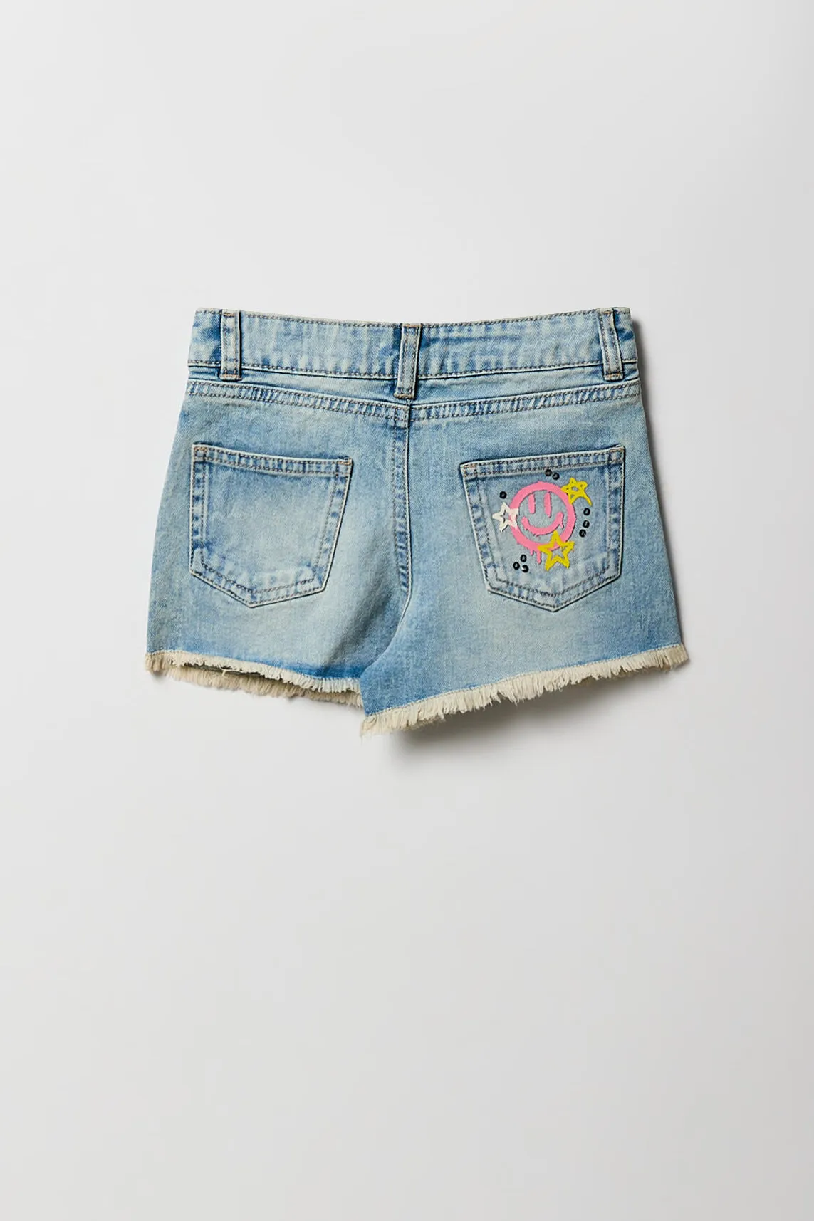 Girls Smiley Graphic Denim Short sold by Urban Planet product image thumbnail 2