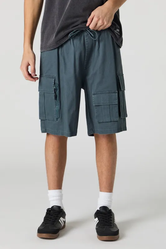 Drawstring Zipper Cargo Short sold by Urban Planet