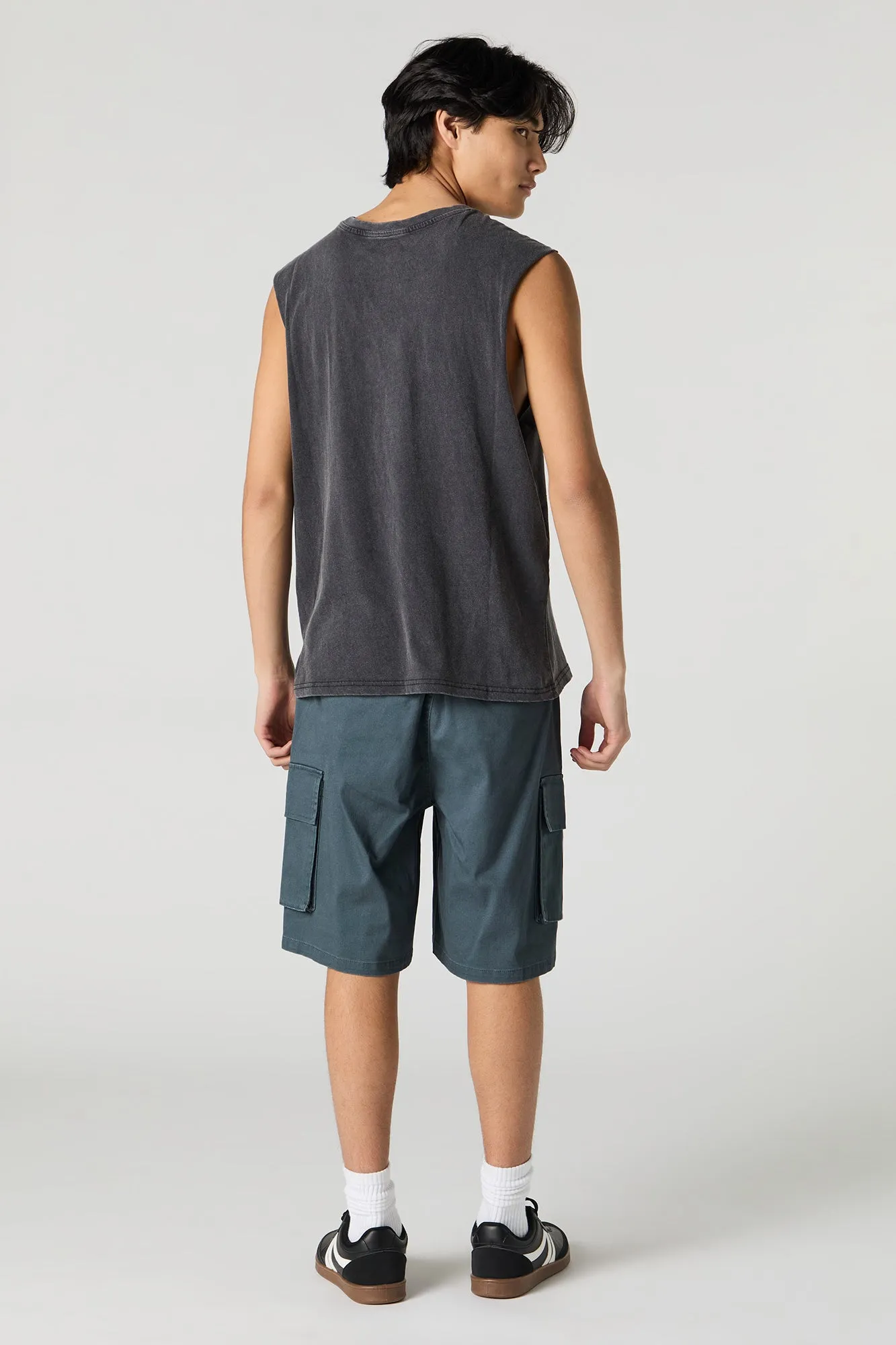 Short cargo avec fermeture à glissière et taille coulissante sold by Urban Planet product image thumbnail 3