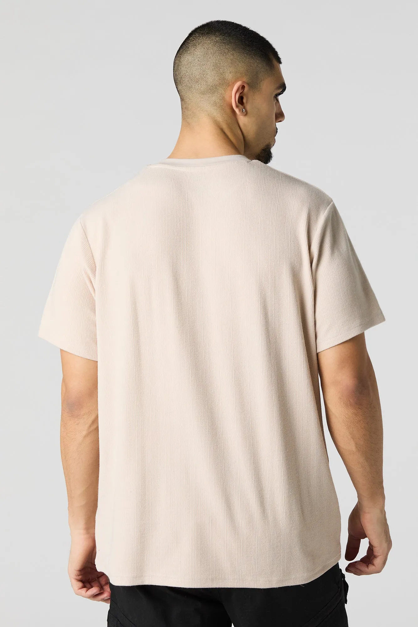 Beach Vibes Embroidered Textured Knit T-Shirt sold by Urban Planet product image thumbnail 2