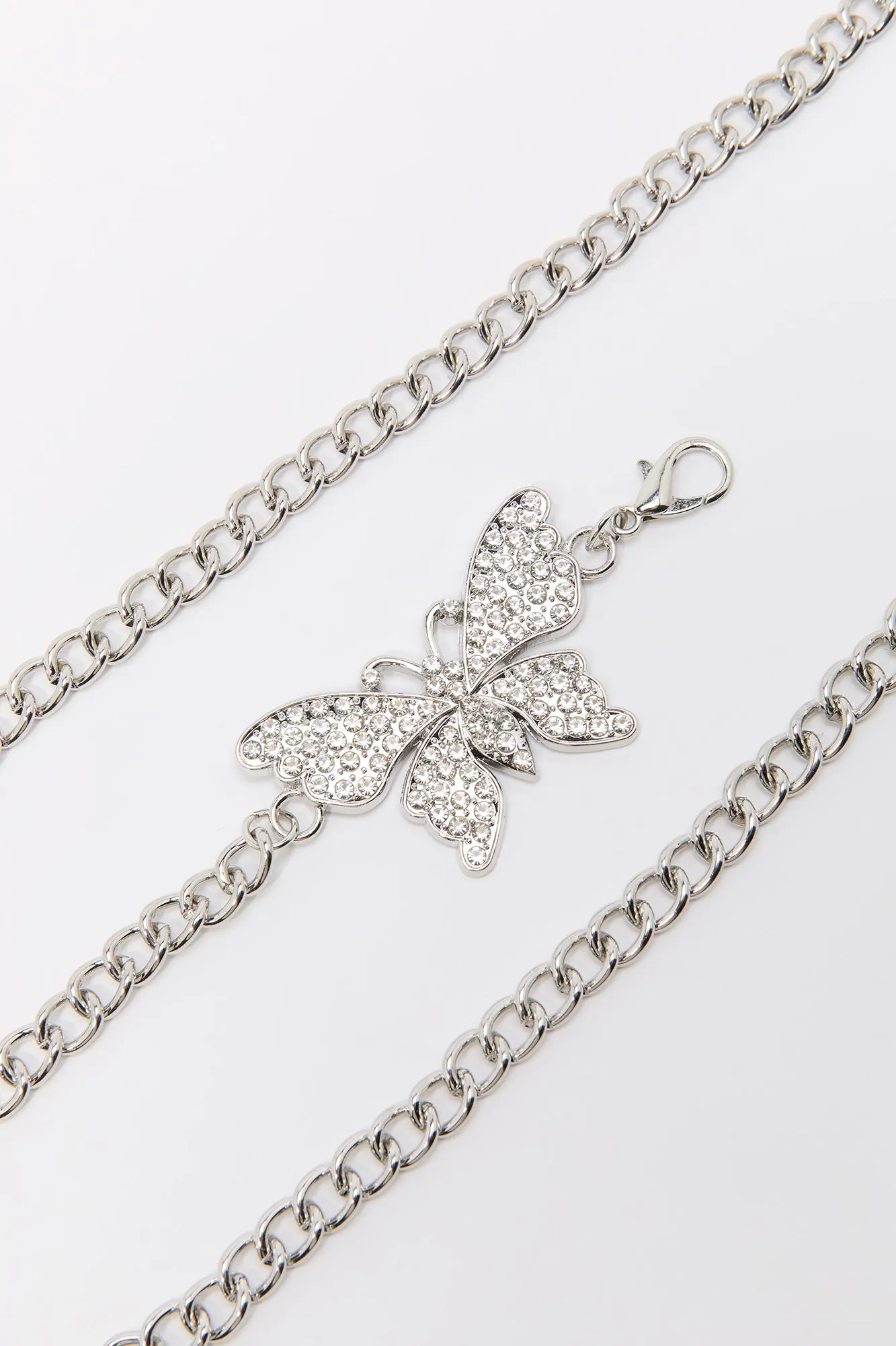 Rhinestone Butterfly Chain Belt sold by Urban Planet