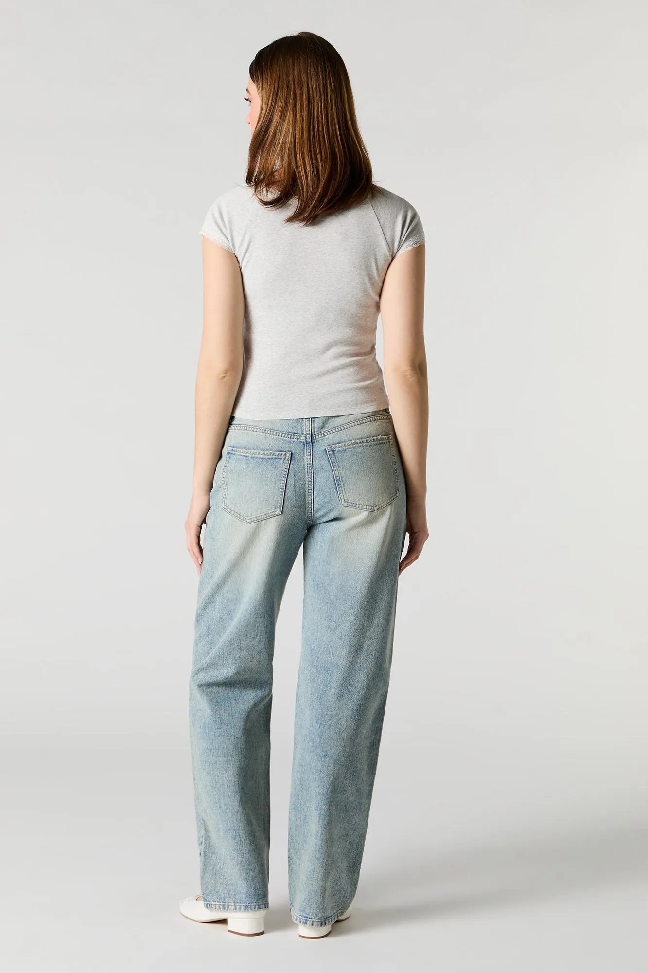 Vintage Medium Wash Slouchy Straight Leg Jean sold by Urban Planet product image thumbnail 3