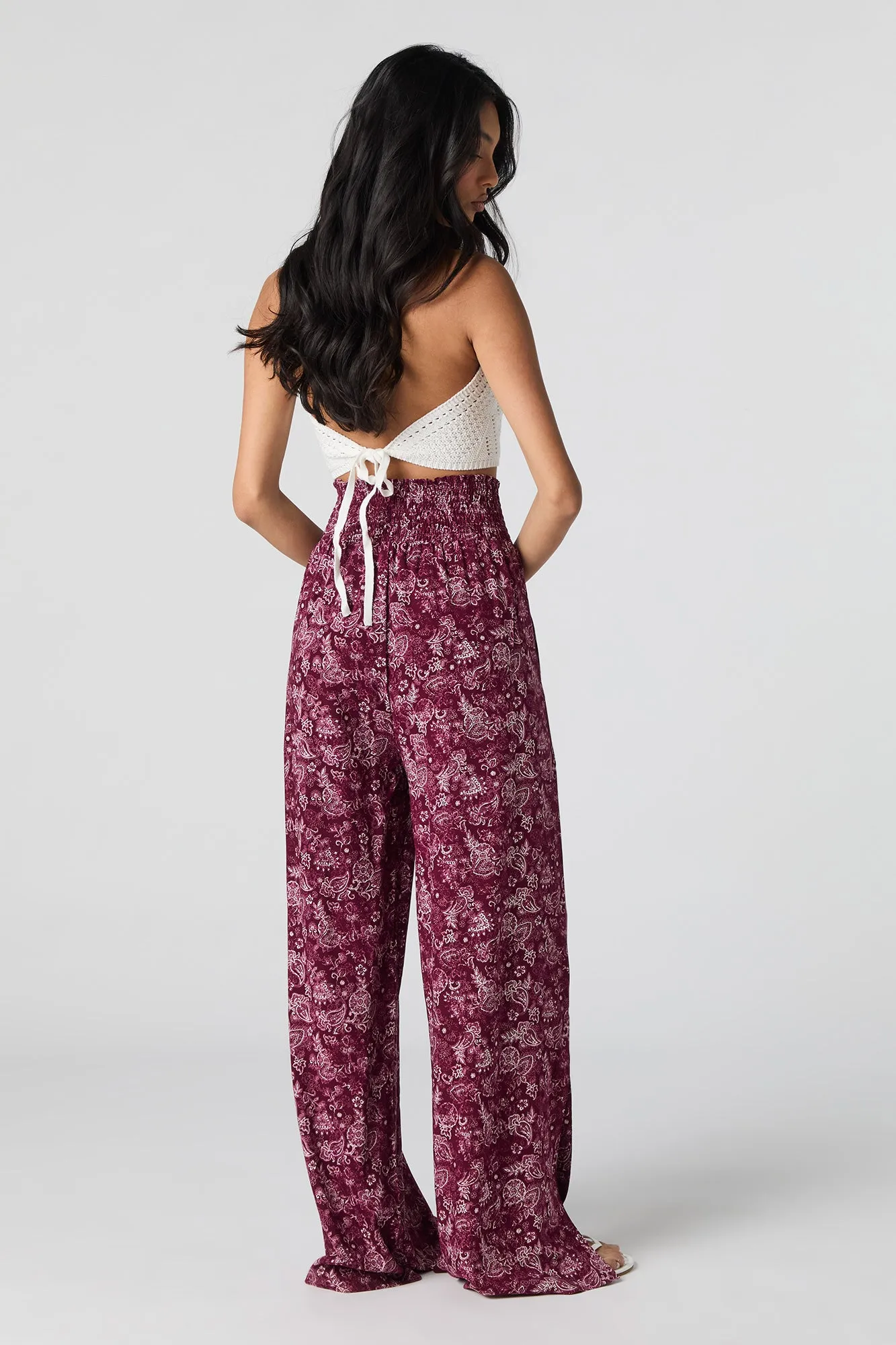 Smocked Waist Slit Palazzo Pant sold by Urban Planet product image thumbnail 3