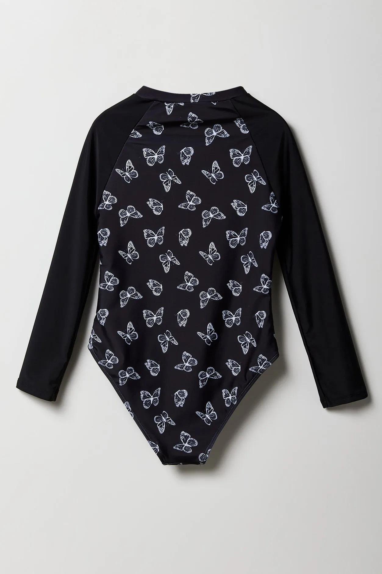 Girls Long Sleeve One Piece Rashguard Swimsuit sold by Urban Planet product image thumbnail 2