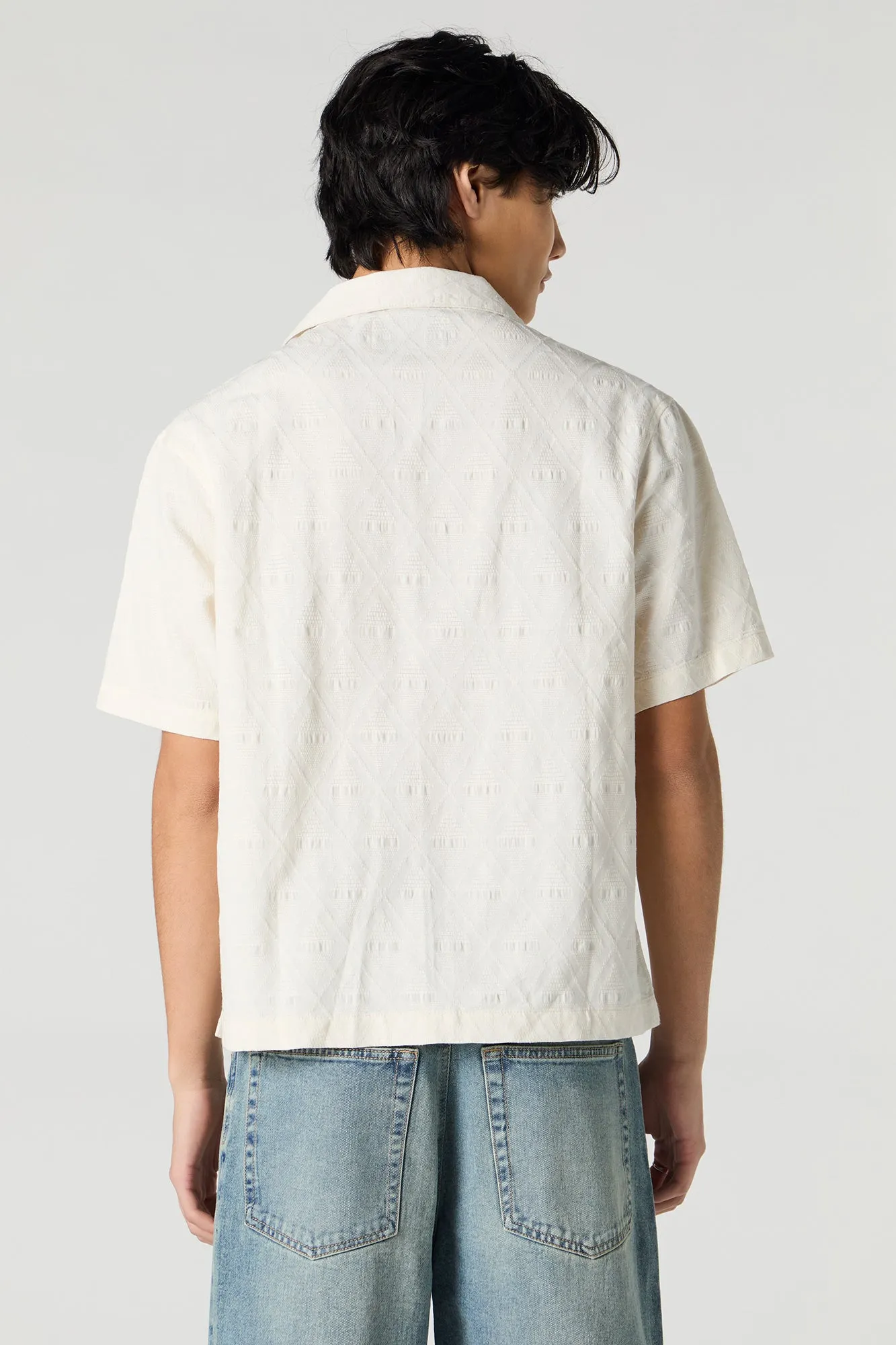 Diamond Textured Button-Up Top sold by Urban Planet product image thumbnail 2