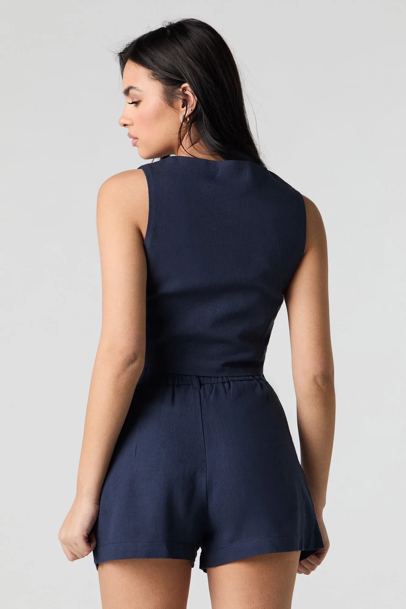 Linen-Blend Dress Short sold by Urban Planet product image thumbnail 2