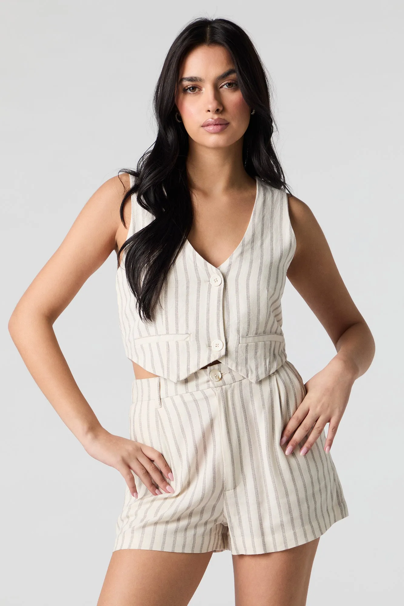 Robe-short en mélange de lin sold by Urban Planet product image thumbnail 4