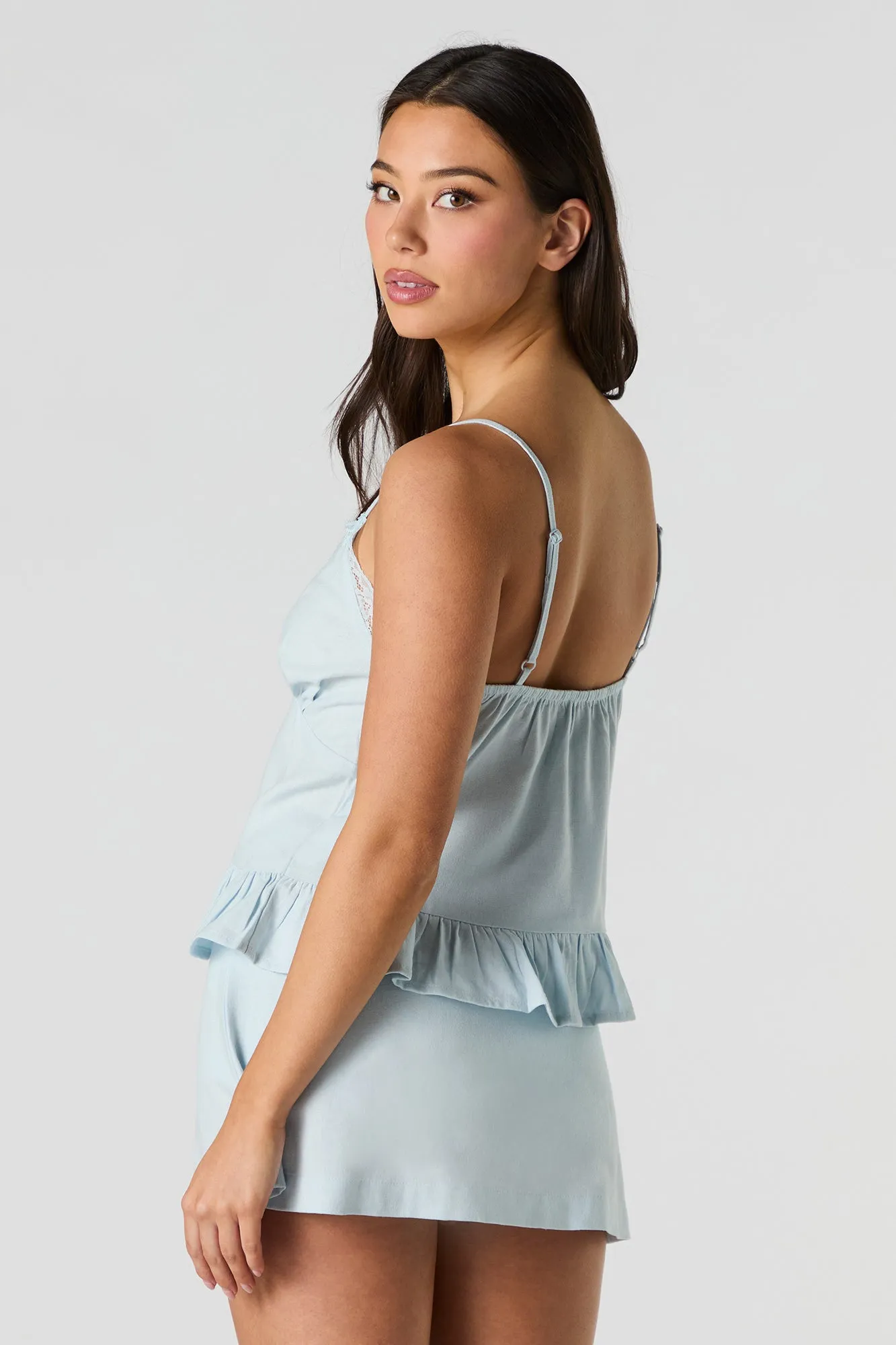 Linen-Blend Mini Skort sold by Urban Planet product image thumbnail 2