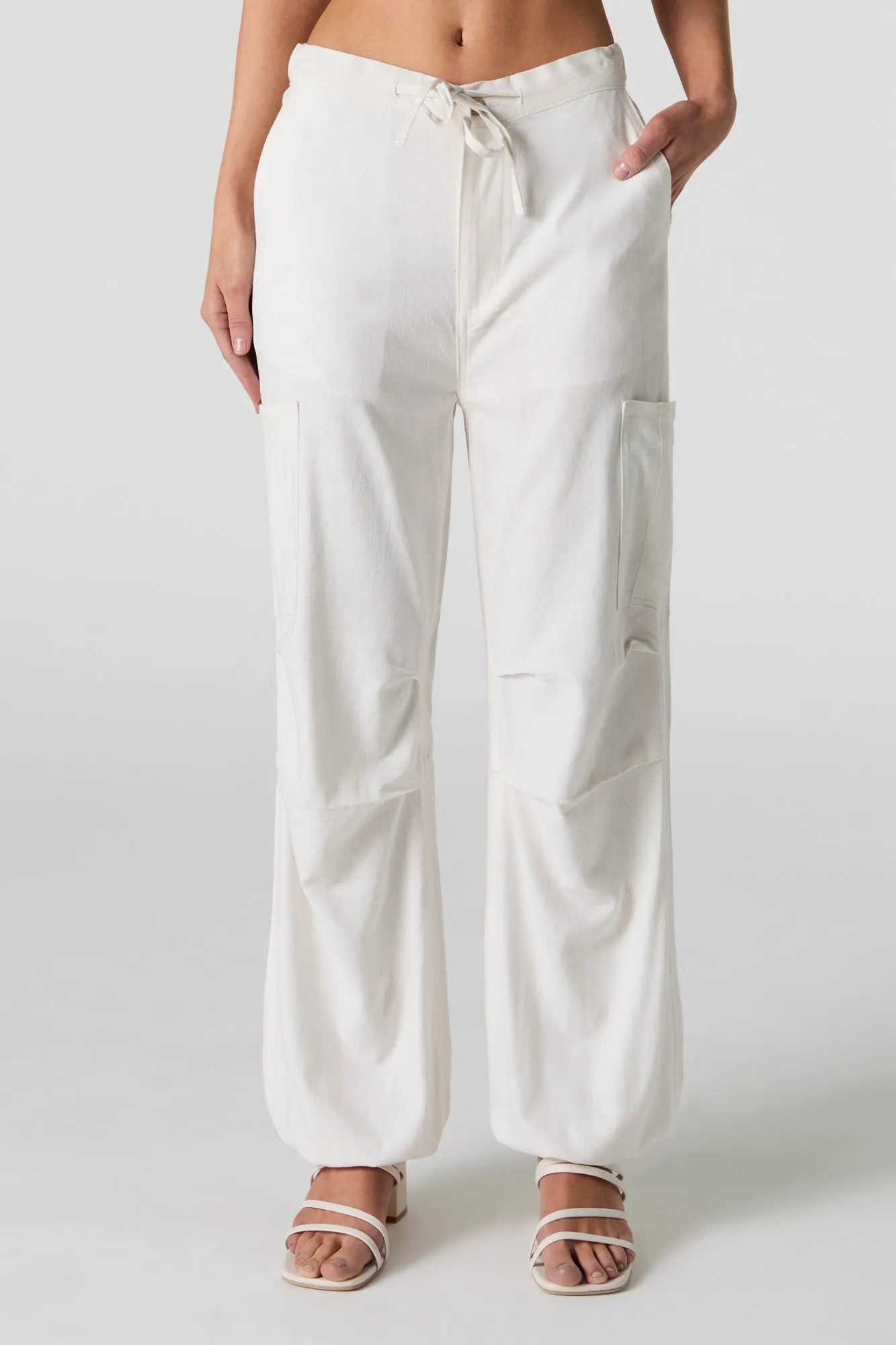 Linen-Blend Cuffed Cargo Pant sold by Urban Planet product image thumbnail 2