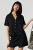 Short en mélange de lin à taille coulissante sold by Urban Planet