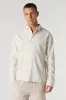 Linen-Blend Button-Up Long Sleeve Top sold by Urban Planet
