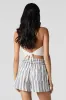 Linen-Blend Smocked Waist Short sold by Urban Planet