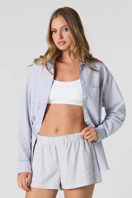 Linen-Blend Boxer Short sold by Urban Planet